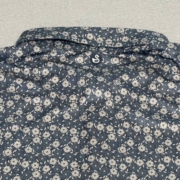 Swannies Men’s Golf Clark Polo Shirt Vintage Indigo Gray Size XL Lightweight NWT - Picture 9 of 9